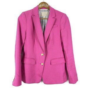 Banana Republic Flirty Pink / Fuchsia Blazer with Gold Buttons Sz 2